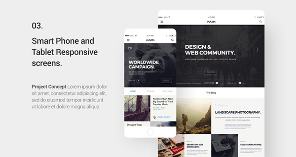 responsive web design psd