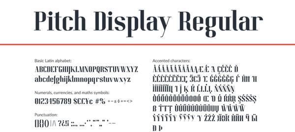 3.Fresh Free Font Of The Day  Pitch Display