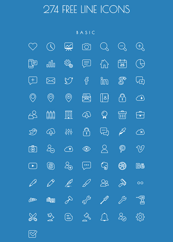 13.thin line icons