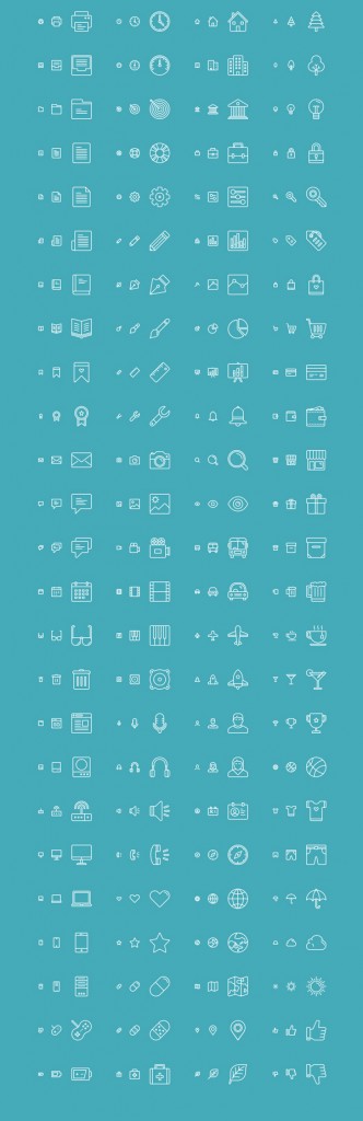 1000+ Free Thin Line Icons For Web and App Design Projects - Designbeep