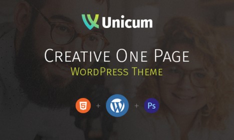 Unicum - One Page Creative WordPress Theme - Designbeep