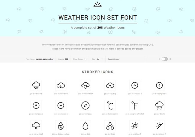 weather icons css