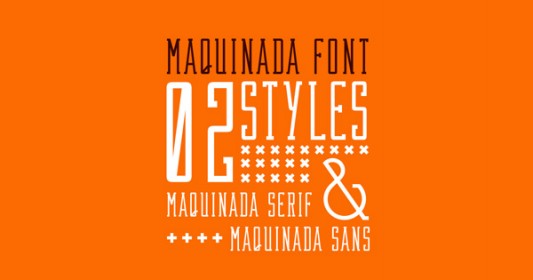 Fresh Free Font Of The Day : Maquinada - Designbeep