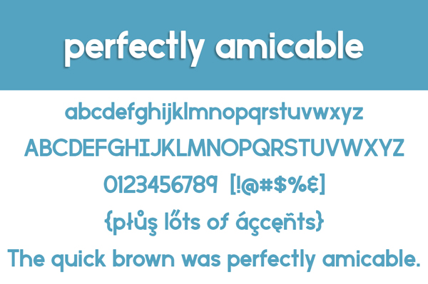 2.Free Font Of The Day  Perfectly Amicable