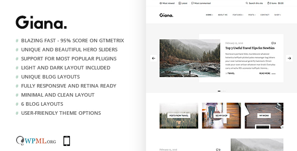 20 New Minimal Responsive WordPress Themes - Designbeep