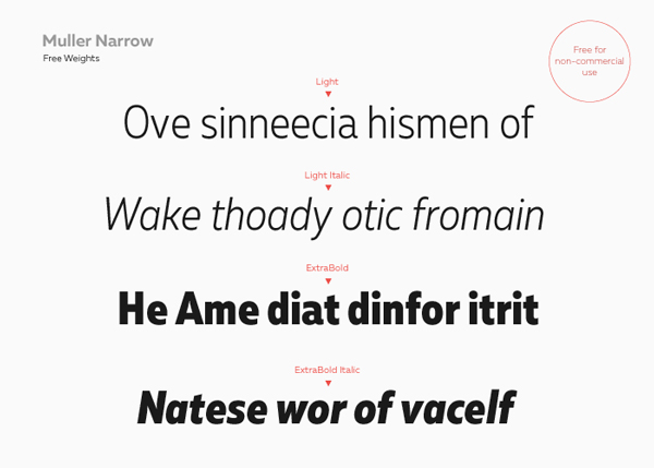 2.Free Font Of The Day  Muller Narrow