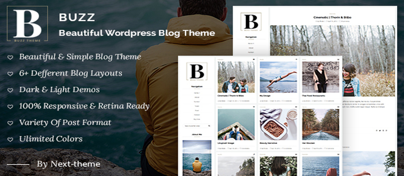 Buzz – Responsive WordPress Blog Theme With 4 Different Layouts - Designbeep