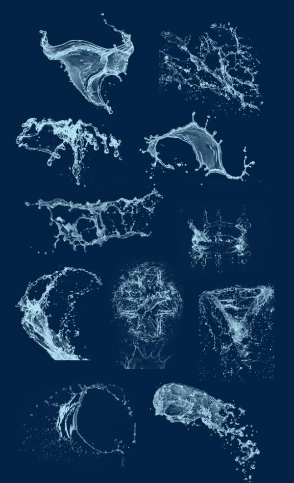 water splash brush photoshop