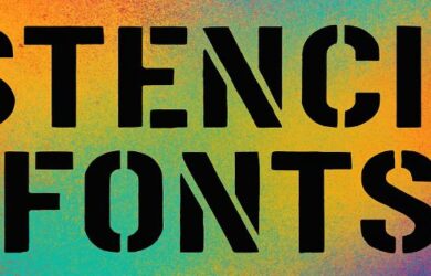 stencil font