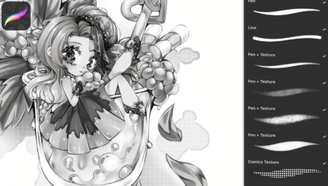Free Comic-Inspired Anime Procreate Brushes preview image