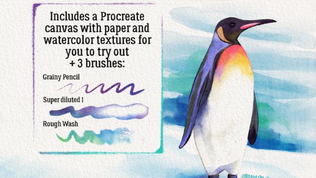 Watercolor Free Mini Brush Set for Procreate