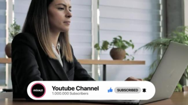 Premiere Pro YouTube subscribe and like template featuring logo, title, and button set