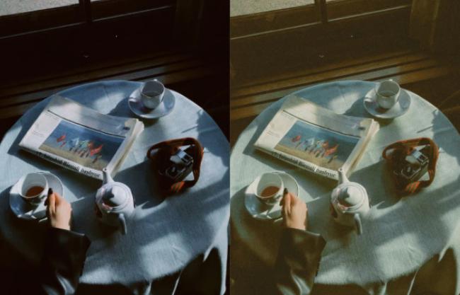 Vintage film look Lightroom preset applied to photo