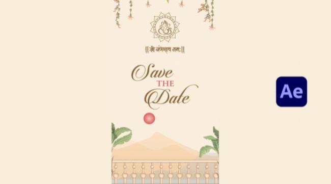 Elegant Indian Wedding Invitation After Effects Template