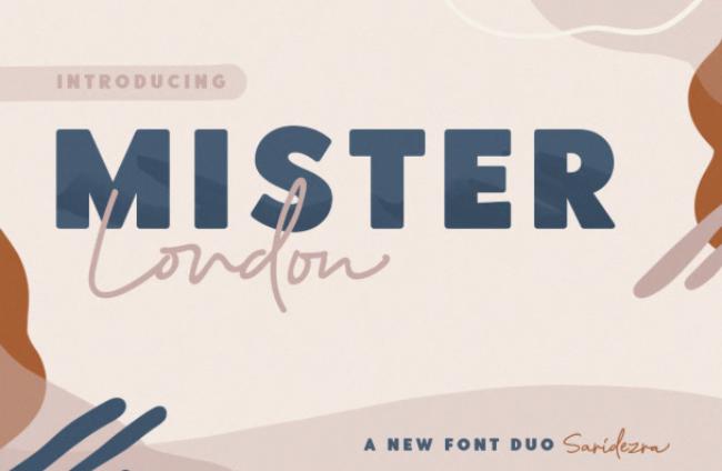 Mister London font - Bold sans script London font