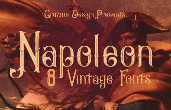 Napoleon Paris Font - vintage typeface design