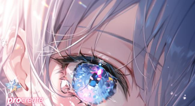 Detailed eye brushes for anime characters in Procreate