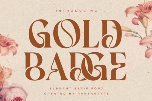 Gold Badge Display Serif Font