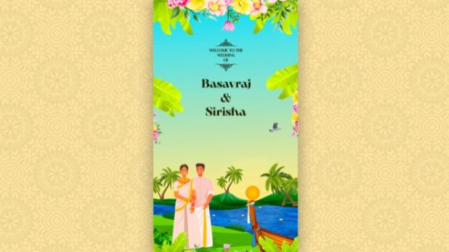 South Indian Wedding Invitation Instagram Story