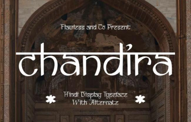 Chandira Display Marathi Font