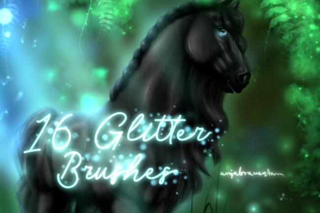 Glitter Brushes for Procreate with variety styles