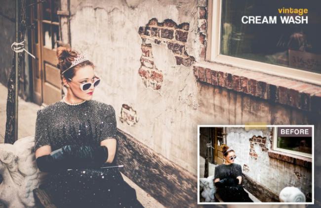 Color-washed vintage Lightroom preset