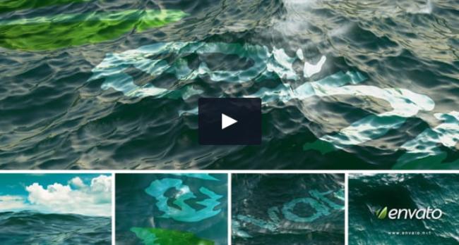 Realistic Ocean Logo Reveal