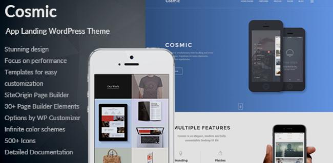 Cosmic - App Landing Multi-Purpose WordPress Theme