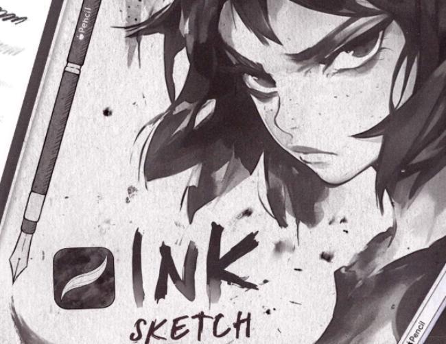 Ink brush pack for anime illustrations in Procreate