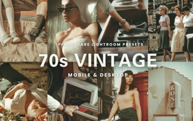 70s retro vintage Lightroom preset on photo