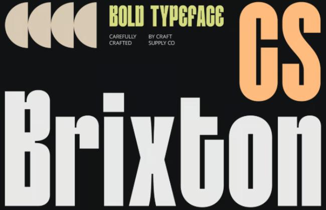 Brixton bold London font