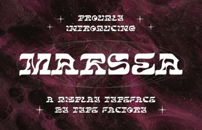 Marsea - oceanic wavy font