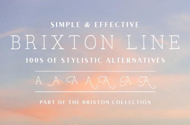 Brixton Line outlined London font