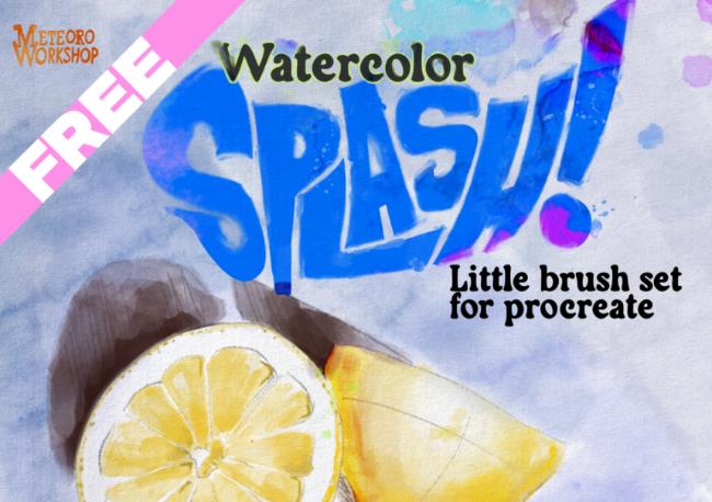 FREE Watercolor Splash Procreate Brush