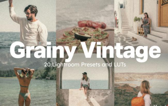 Grain-heavy vintage Lightroom preset with old film feel