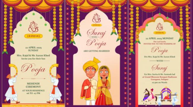 Cultural Indian Wedding Video Invitation