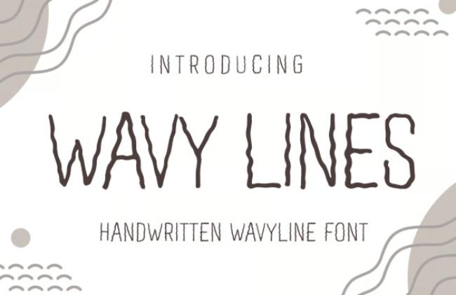 Wavy Lines - geometric wavy font