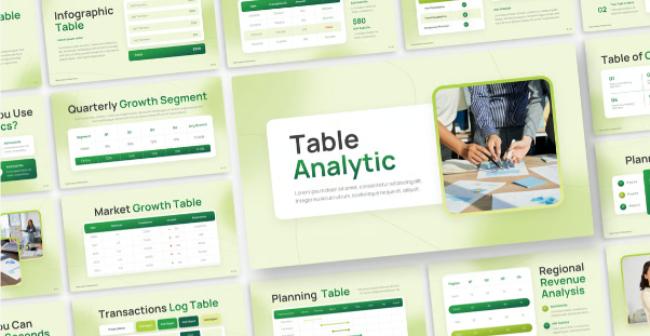 Analytical table template with built-in interpretation guides