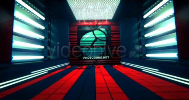 3D logo wall with camera movement