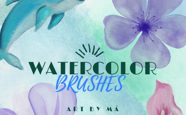 Watercolor Brushes for Procreate