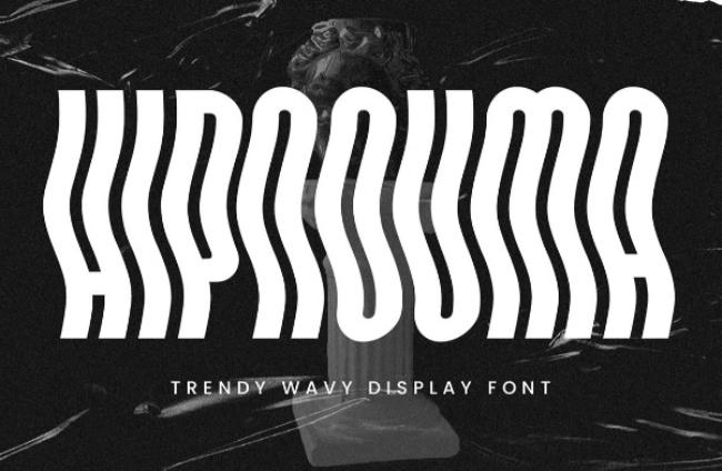 Hipnouma - retro wavy font