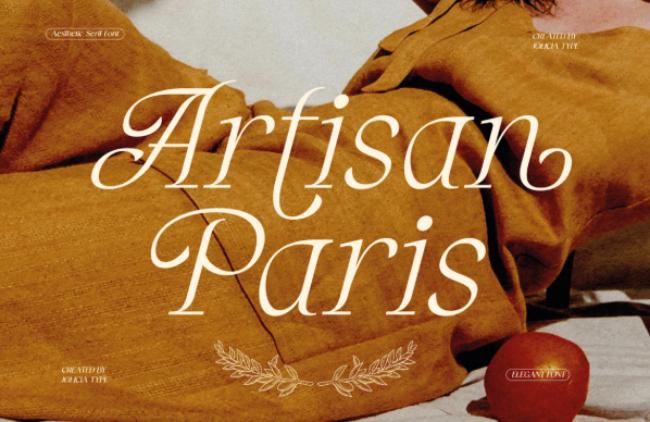 Artisan Paris Font - handcrafted display design
