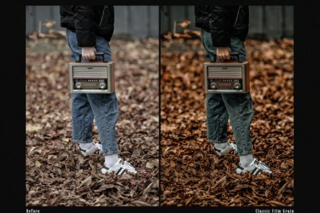Retro rendered Lightroom preset effect