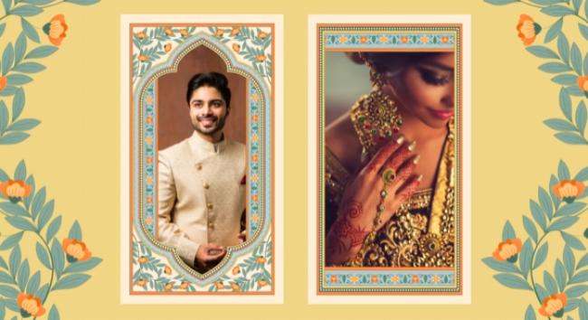 Pichhwai Art Indian Wedding Invitation