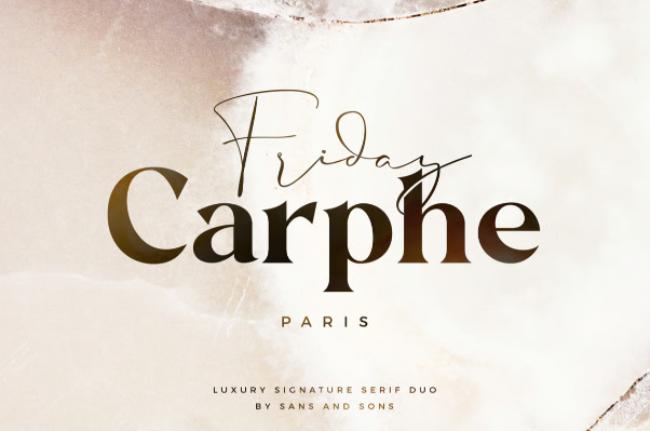 Carphe Paris Font - unique character design