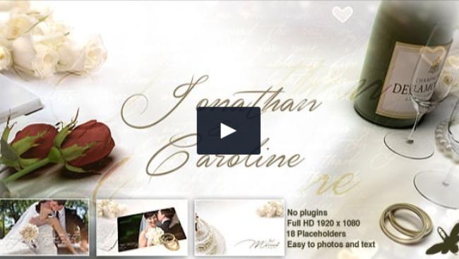 White Wedding After Effects Wedding Template