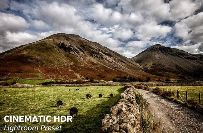Cinematic HDR Lightroom preset showing enhanced dynamic range with natural-looking cinematic results