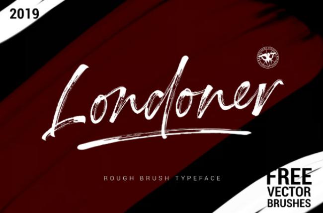 Londoner rough brush London font