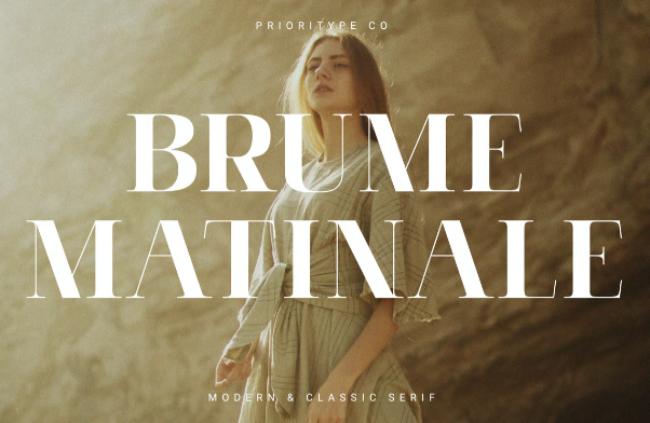 Brume Matinale Paris Font - modern classic serif