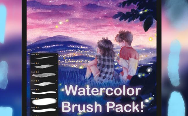 Free Watercolor Brush Pack